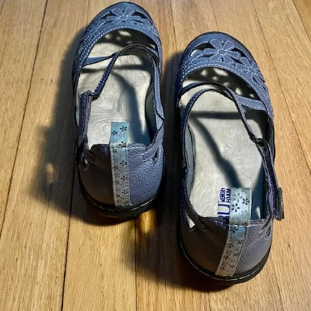 JBU By Jambu Blue Denim Wildflower Mary Jane Shoes - Size 9.5 - Picture 7 of 12